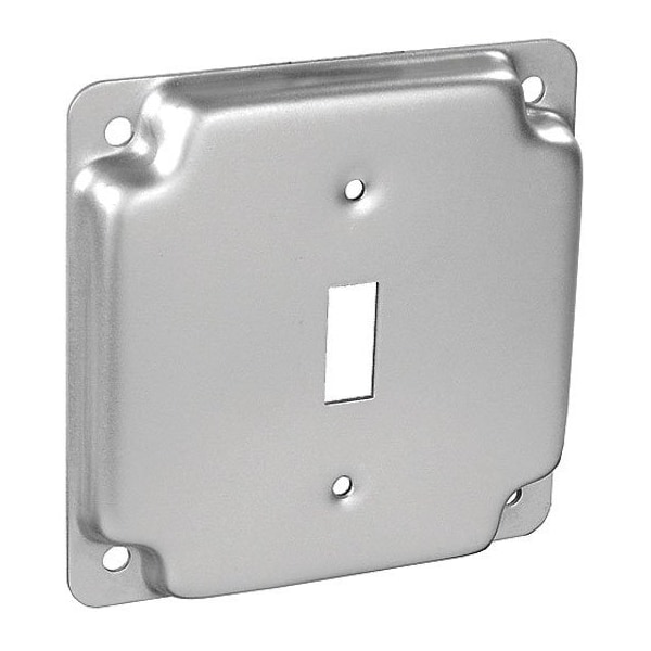 Southwire Electrical Box Cover, Square, Galvanized Steel, Toggle and Raised Cover G1935 - main